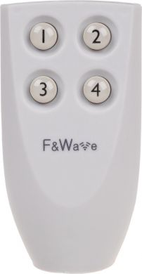 F&F Transmitter - 4-button remote control - grey, F&Wave radio control FW-RC4G | Elektrika.lv