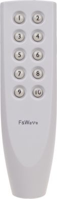 F&F Transmitter - 10-button remote control - grey, F&Wave radio control FW-RC10G | Elektrika.lv