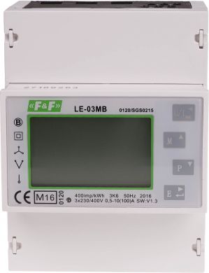 F&F Счетчик электроэнергии 3F LE-03MB RS-485 M-BUS cl.1, 0,5-10(100)A, MID approval LE-03MB | Elektrika.lv