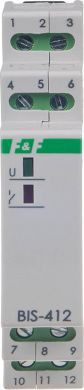 F&F Elektroniskais bistabils impulsu relejs, 165÷265VAC, 16A(120 A/20 ms), 1xNO, DIN BIS-412-LED | Elektrika.lv