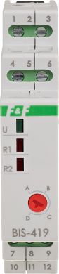 F&F Elektroniskais bistabils impulsu relejs, 9÷30VAC/DC, 2x16A, 2xNO/NC, DIN BIS-419-24V | Elektrika.lv
