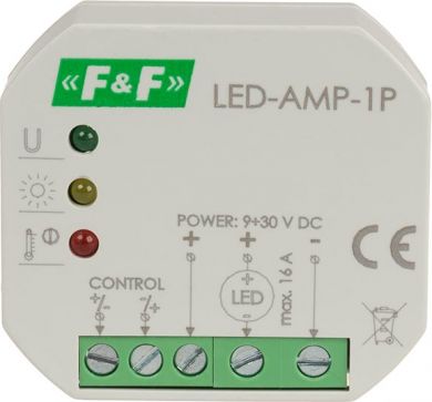 F&F LED-AMP-1P усилитель мощности сигнала 12/24DV LED-AMP-1P | Elektrika.lv