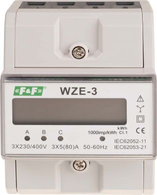 F&F Trīsfāžu indikators, 80A, 3x230/400V+N WZE-3 | Elektrika.lv