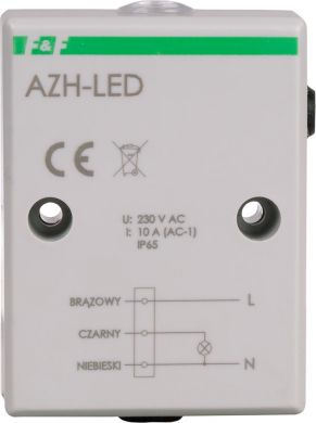 F&F AZH-LED 230 V Светочувствительный автоматический выключатель AC-1 I=10A, (160A/20ms), IP65 300W AZH-LED 230V | Elektrika.lv