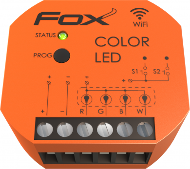 F&F Krāsu (RGBW) 12/24V, 4A, LED apgaismojuma kontrolieris WI-RGBW-P | Elektrika.lv