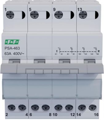 F&F 4P 63A IP20 Modular Changeover Switch PSA-463 PSA-463 | Elektrika.lv