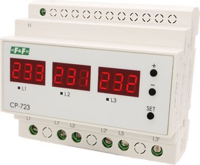 F&F Phase indicator, 3xNO, 3x(100-450) AC, 3x63A CP-723 | Elektrika.lv