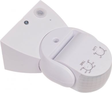 F&F Motion detector DR-04W 180° 12m 230V IP65 1200W/150W white DR-04W | Elektrika.lv
