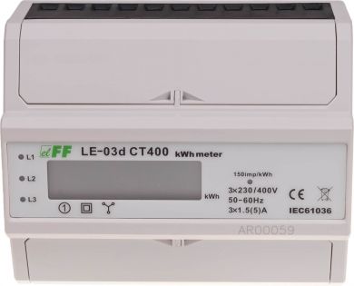 F&F Electric energy meter 3F LE-03 CT-400 LE-04D | Elektrika.lv