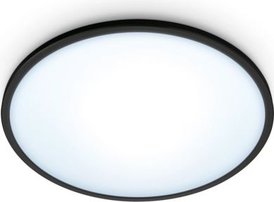 WiZ Ceiling luminaire SuperSlim WiZ, 16W, RD 2700-6500K TW, 1500Lm, IP20, black 929002685201 | Elektrika.lv