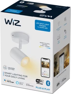 WiZ Потолочый светильник IMAGEO WiZ Spots 1x5W, 2700-6500K, TW, 345Lm, IP20, белый 929002658101 | Elektrika.lv