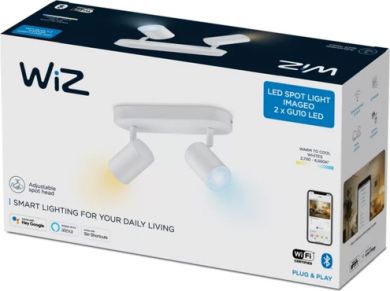 WiZ Потолочый светильник IMAGEO WiZ Spots 2x5W, 2700-6500K, TW, 690Lm, IP20, белый 929002658201 | Elektrika.lv