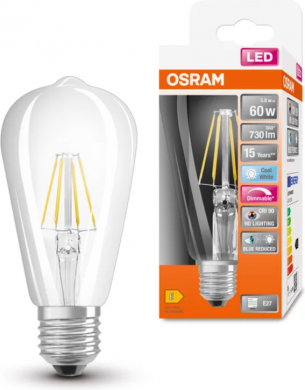LEDVANCE LED Spuldze SST PLUS EDISON 60 5.8W E27 4000K 806lm DIM 4058075603059 | Elektrika.lv