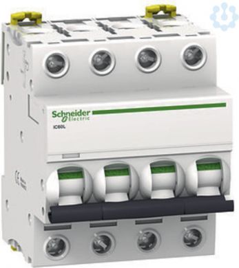 Schneider Electric iC60L 4P 25A C 25kA Miniature Circuit Breaker (MCB) Acti9 A9F94425 | Elektrika.lv