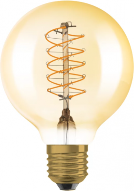 LEDVANCE LED Bulb Vintage 1906 GLOBE 80 DIM 37 4.8W E27 2200K 420lm DIM 4058075761575 | Elektrika.lv