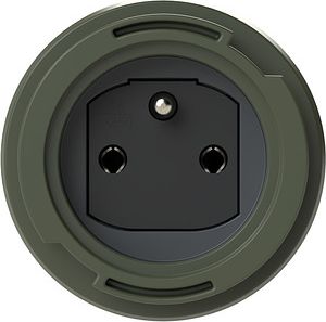 PCE Flanged socket with cover band 3x16A, 250V, IP68, green Nautilus, French 20341-9U | Elektrika.lv