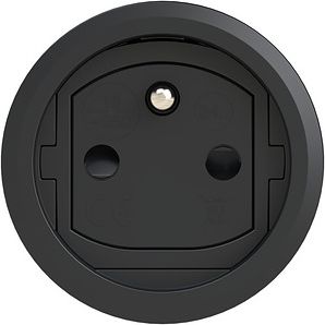 PCE Rubber socket outlet 250V AC, 3x16A (2P+E), IP54, TPE/PA6, Taurus2, with cap, black/red 2411-SRC | Elektrika.lv