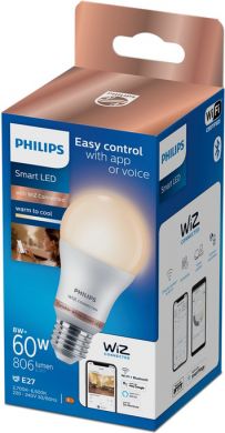WiZ WiZ Smart LED bulb 8W(60W), A60, E27, 2700-6500K (RGB), 927-965, 806Lm, 1PF/6 929002383521 | Elektrika.lv