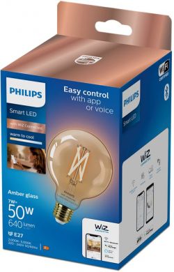 WiZ WiZ Smart LED bulb 7W(50W), G95, E27, 2000-5000K (RGB), 920-950, 640Lm, 1PF/6 929003018321 | Elektrika.lv