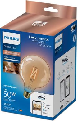 WiZ WiZ Smart LED bulb 7W(50W), G125, E27, 2000-5000K (RGB), 920-950, 640Lm, 1PF/6 929003017921 | Elektrika.lv