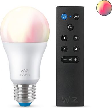 WiZ WiZ Smart LED bulb Wi-Fi BLE 8W(60W), A60 E27 2200-6500 (RGB) 806Lm, 1pc + remote 929002451231 | Elektrika.lv