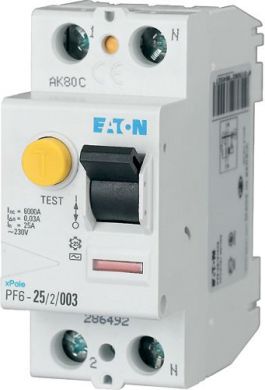 EATON 2P 40A 300mA Type AC Noplūdes strāvas slēdzis PF6-40/2/03 286498 | Elektrika.lv