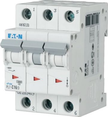 EATON PL7-C16/3 Miniature circuit breaker (MCB) 3P C 16A 263409 | Elektrika.lv