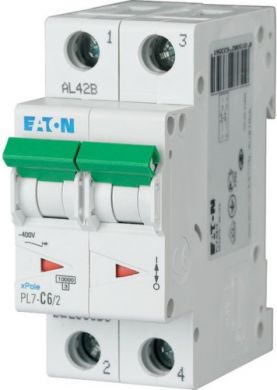 EATON PL7-C6/2 Miniature circuit breaker (MCB) 2P C 6A 263356 | Elektrika.lv