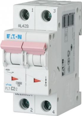 EATON PL7-B2/2 Automātslēdzis 2P B 2A 165083 | Elektrika.lv
