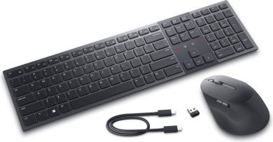 Dell Dell | Premier Collaboration Keyboard and Mouse | KM900 | Keyboard and Mouse Set | Wireless | LT | Graphite | USB-A | Wireless connection 580-BBCZ_LT