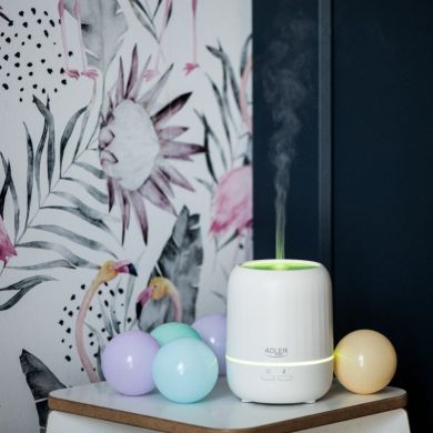 ADLER Ultrasonic aroma diffuser 3in1, white AD 7968 | Elektrika.lv