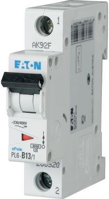 EATON PL6-B13/1 Miniature Circuit Breaker 13A 1P B 286520 | Elektrika.lv