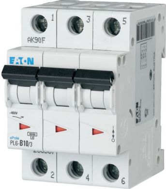 EATON PL6-C10/3 Aвтоматический выключатель 10A 3P C 286599 | Elektrika.lv