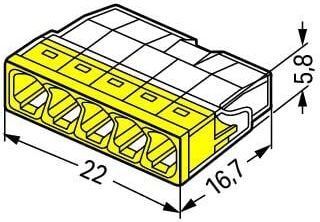 Wago Connecting terminal 5x0,5-2,5 2273-205 100psc. 2273-205 | Elektrika.lv