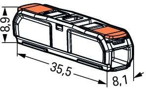 Wago Inline splicing connector; 2-conductor; 32A/450V 0.2-4mm&sup2; 221-2411 | Elektrika.lv