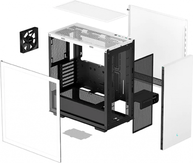 Deepcool Deepcool | MID TOWER CASE | CH510 | Side window | White | Mid-Tower | Power supply included No | ATX PS2 R-CH510-WHNNE1-G-1