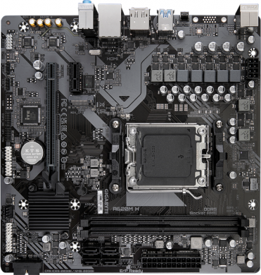 Gigabyte Gigabyte | A620M H 1.0 M/B | Processor family AMD | Processor socket AM5 | DDR5 DIMM | Memory slots 2 | Supported hard disk drive interfaces SATA, M.2 | Number of SATA connectors 4 | Chipset AMD A620 | Micro ATX A620M H