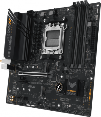 Asus Asus | TUF GAMING A620M-PLUS WIFI | Processor family AMD | Processor socket AM5 | DDR5 DIMM | Memory slots 4 | Supported hard disk drive interfaces 	SATA, M.2 | Number of SATA connectors 4 | Chipset AMD A620 | Micro-ATX 90MB1F00-M0EAY0
