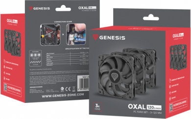 Genesis Genesis | Oxal 120 | Black | Case fan NGF-2043