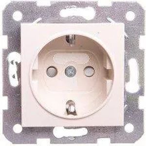 VIKO by Panasonic 1-gang socket outlet 10AX/16A beige w. child protection 90963742 | Elektrika.lv