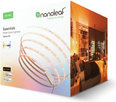 Nanoleaf Nanoleaf Essentials Light Strips Starter Kit 5 Meters Matter 2000Lm RGBCW 2700-6500K | Nanoleaf | Nanoleaf Essentials Light Strips Starter Kit 5 Meters Matter 2000Lm RGBCW 2700-6500K | 23 W | RGBCW | Bluetooth, Thread | 2700 - 6500  K NF080K02-5LS