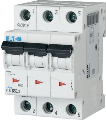 EATON PL6-C50/3 Aвтоматический выключатель 50A 3P C 286606 | Elektrika.lv