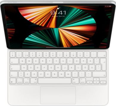 Apple Apple | Magic Keyboard for 12.9-inch iPad Pro (3rd-6th gen) | Compact Keyboard | Wireless | SE | White | Smart Connector MJQL3S/A