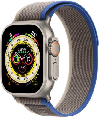 Apple Apple | Trail Loop - S/M | 49 | Blue/Gray | Nylon | Band fits 130–180mm wrists MQEJ3ZM/A