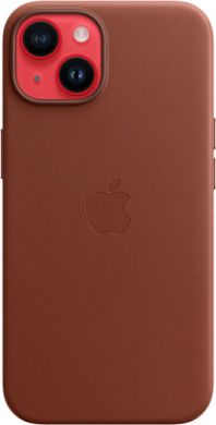 Apple Apple | 14 Leather Case with MagSafe | Case with MagSafe | Apple | iPhone 14 | Leather | Umber MPP73ZM/A