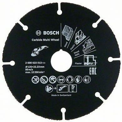BOSCH Cietmetāla disks 125 x 1 x 22,23 mm 10 gb 2608623013 | Elektrika.lv
