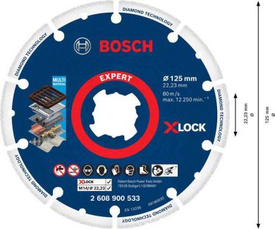 BOSCH Dimanta griešanas disks X-LOCK 125mm 2608900533 | Elektrika.lv