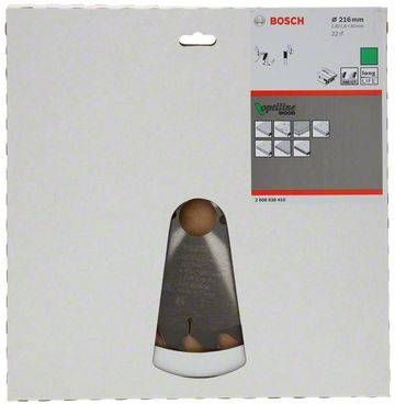 BOSCH Circular saw blade 216x30mm Optiline Wood Z22 2608838410 | Elektrika.lv