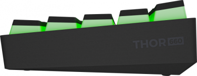 Genesis THOR 660 RGB LED US Mechanical Gaming Keyboard Ultra-fast, USB Type-C/Bluetooth, Black NKG-1914 | Elektrika.lv