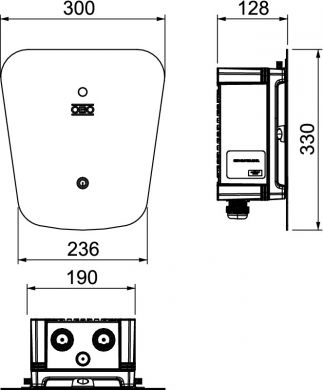 Obo Bettermann Charging station Ion Wallbox Key 22kW 3-phase, Type 2 cable 5m, Mode3 with key switch, without surge protection 6570022 | Elektrika.lv